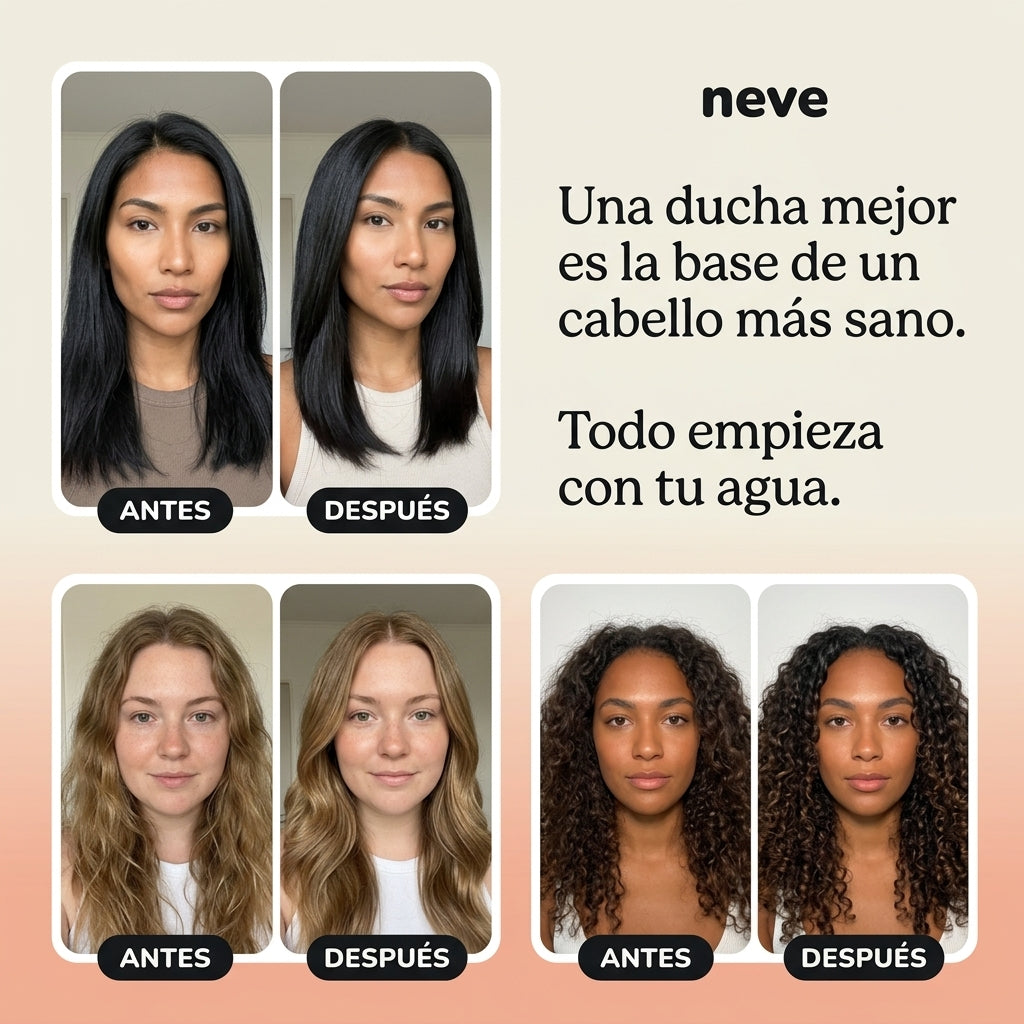 neve — Purificador de Ducha: Frena la caída, el daño y el frizz