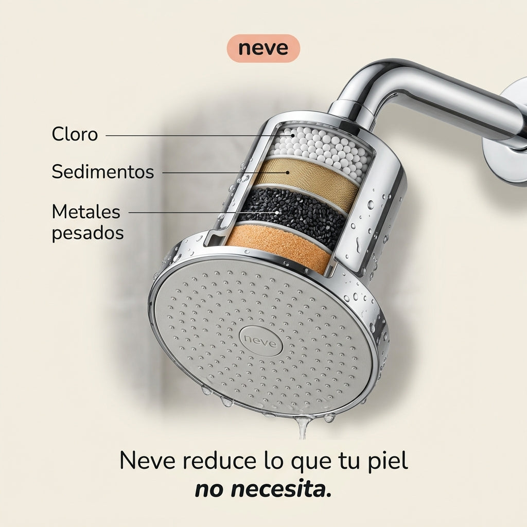 neve — Purificador de Ducha: Frena la caída, el daño y el frizz